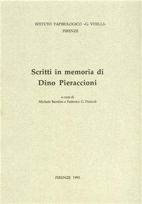 9788887829068-Scritti in memoria di Dino Pieraccioni.